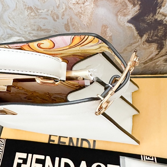 New! FENDI x VERSACE Medium Peekaboo ISEEU Vitello Nappa Fendace BaroqueSatchel - Picture 11 of 16